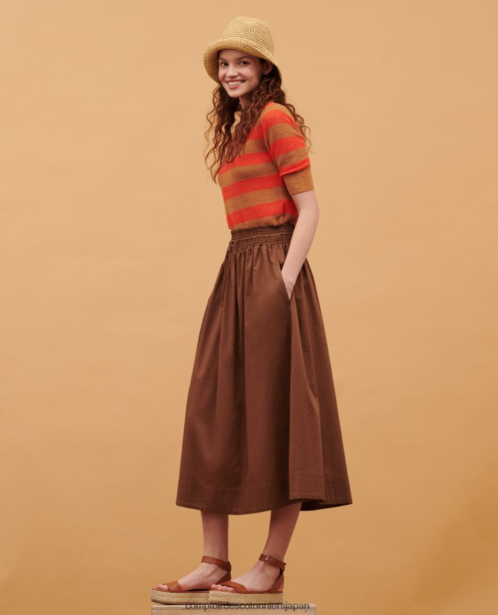 衣類 マキシコットンスカート 35 ブラウン Comptoir Des Cotonniers B66468T215