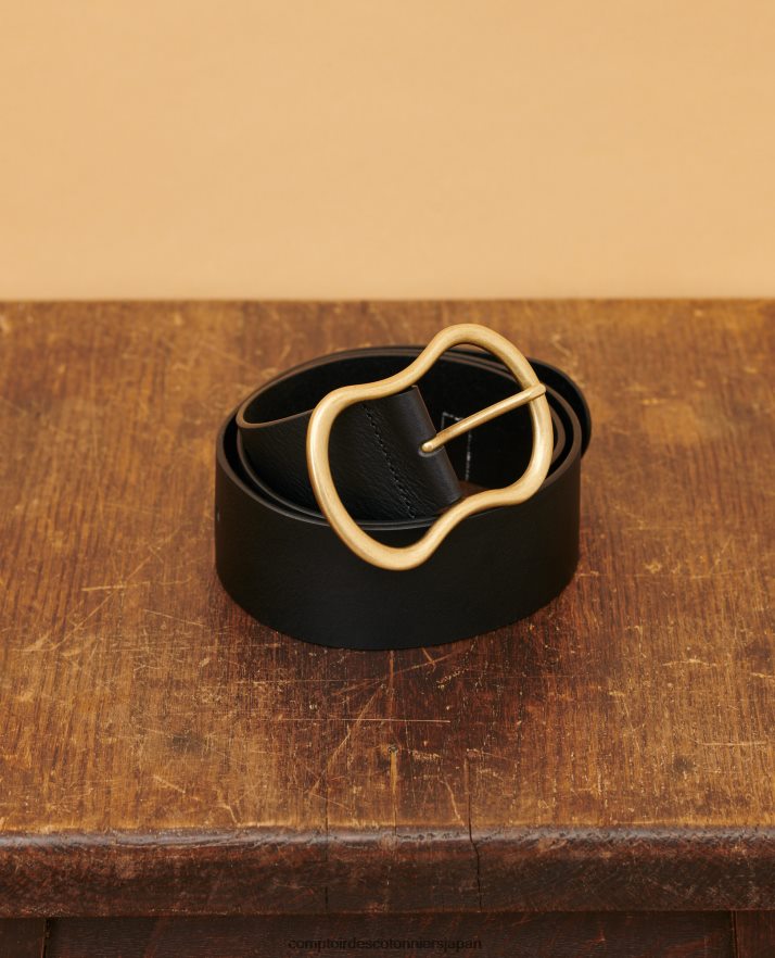 アクセサリー 幅広の革ベルト 8853 09 ブラック Comptoir Des Cotonniers B66468T154