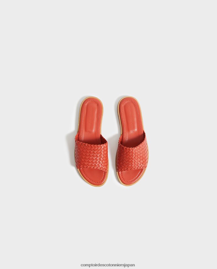 靴 pam - レザーサンダル 29 ダークオレンジ Comptoir Des Cotonniers B66468T271