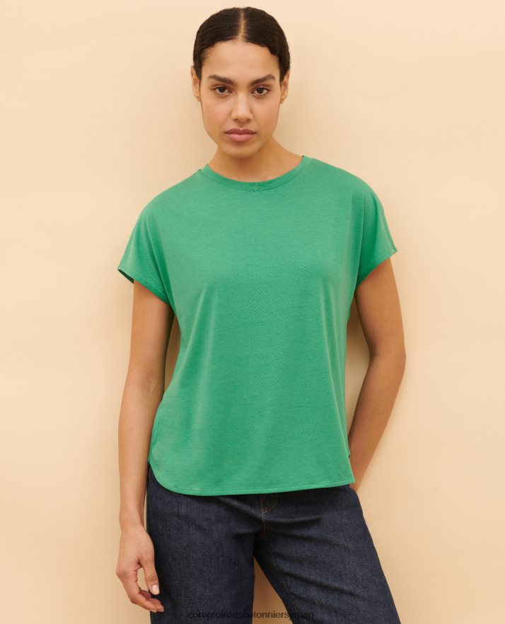 衣類 ルーズコットンTシャツ 0542 パイングリーン Comptoir Des Cotonniers B66468T98
